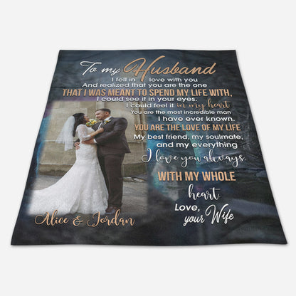 Wife To Husband With My Whole Heart Wolf Upload Photo Blanket - Gift For Husband banner2_f50d63ab-0f6f-43ab-85cc-4a722858516d.jpg