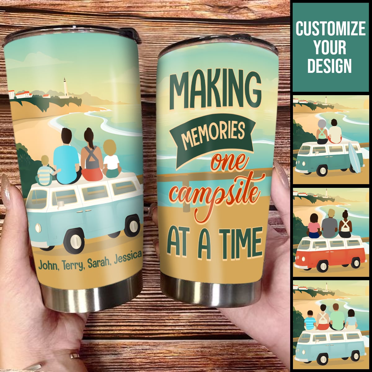 Making Memories One Campsite At A Time - Personalized Tumbler - Gift For Family, Camping banner3-min_3bff9158-b112-48cc-8f74-e8a7db9d383c.jpg