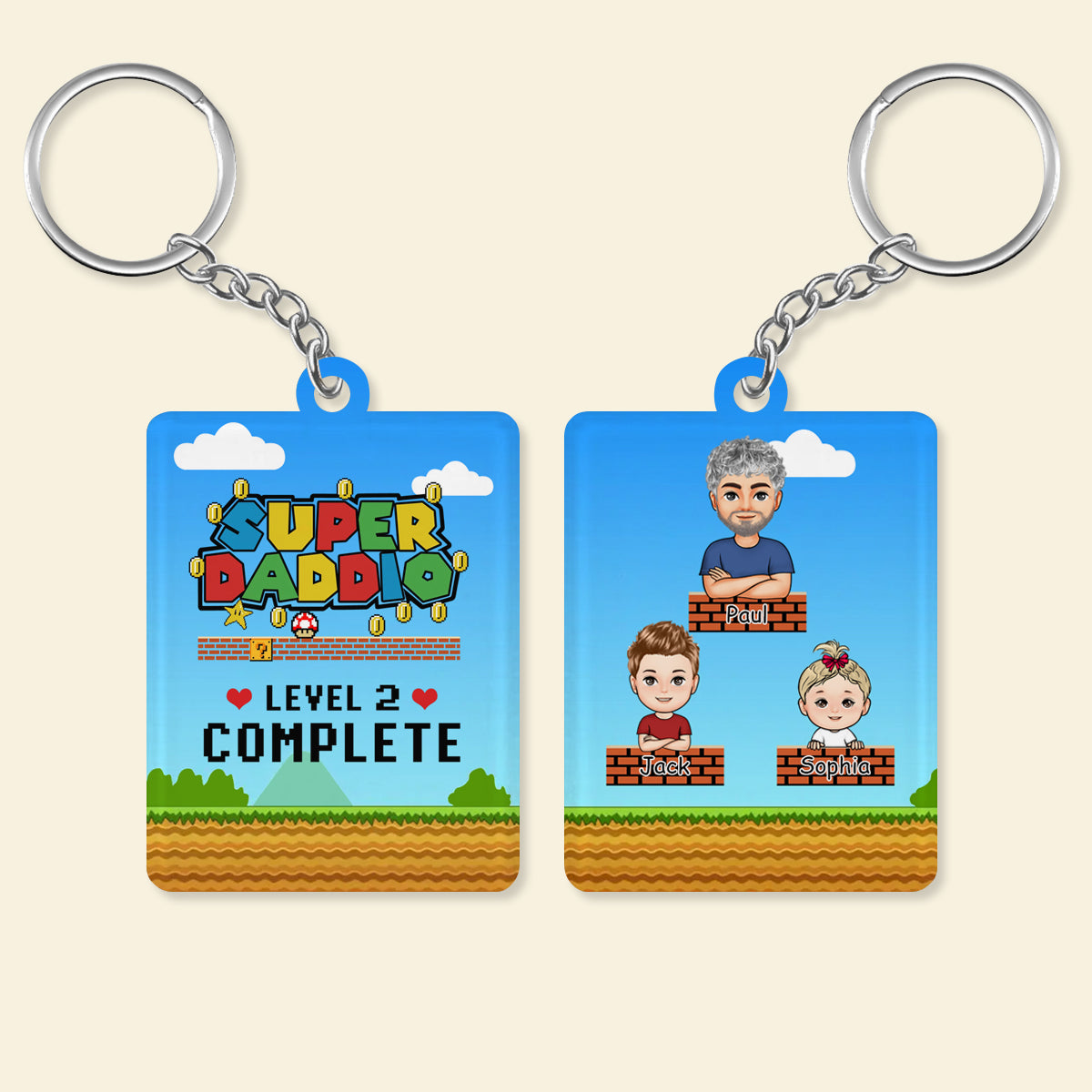 Super Daddio Level Complete - Personalized Acrylic Keychain - Gift For Father banner3_5891c728-75f0-4ad7-9424-0275daebc8b6.jpg