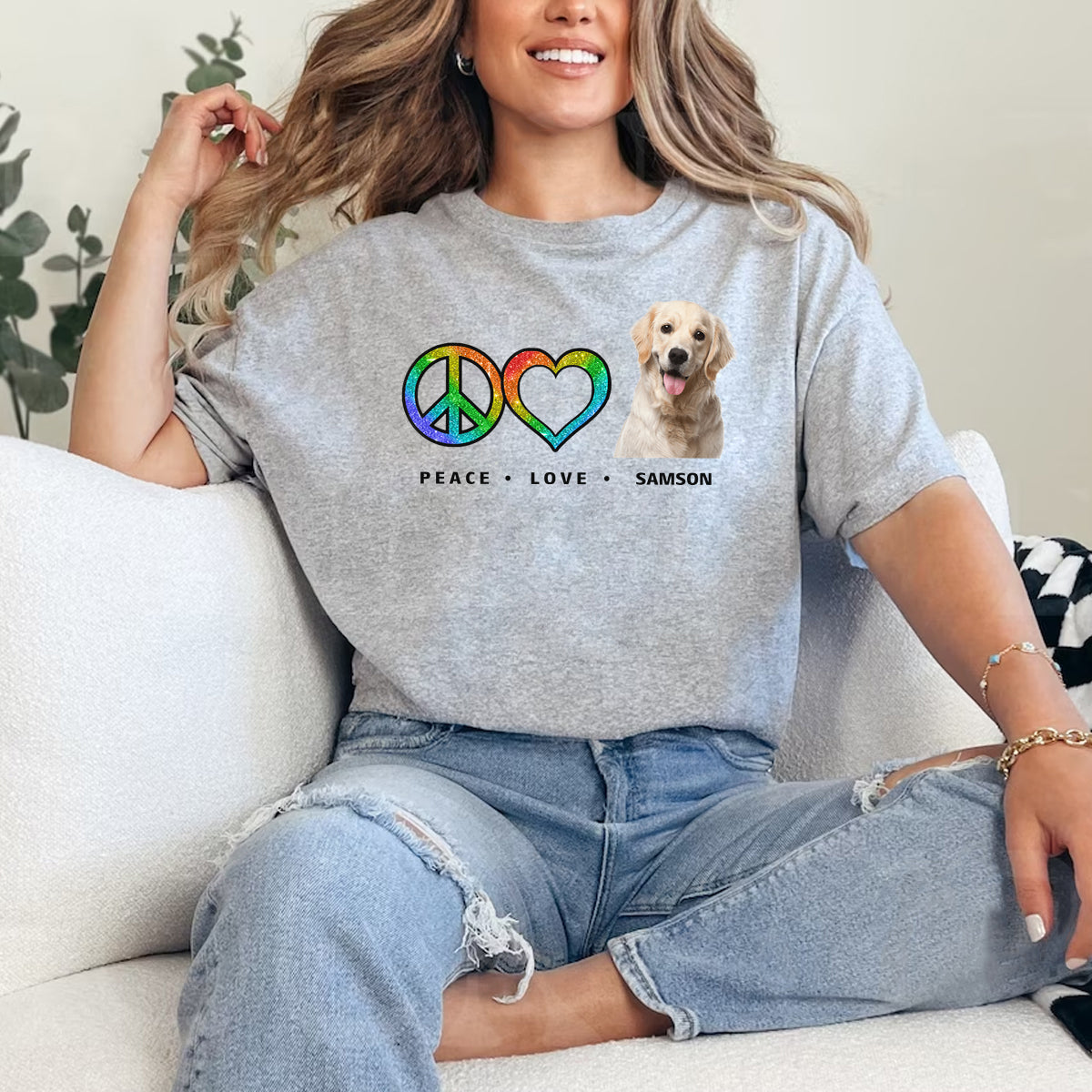 Peace Love Pet Funny - Personalized Custom Photo Shirt banner3_64562491-cde2-4019-adfa-5033083109ad.jpg