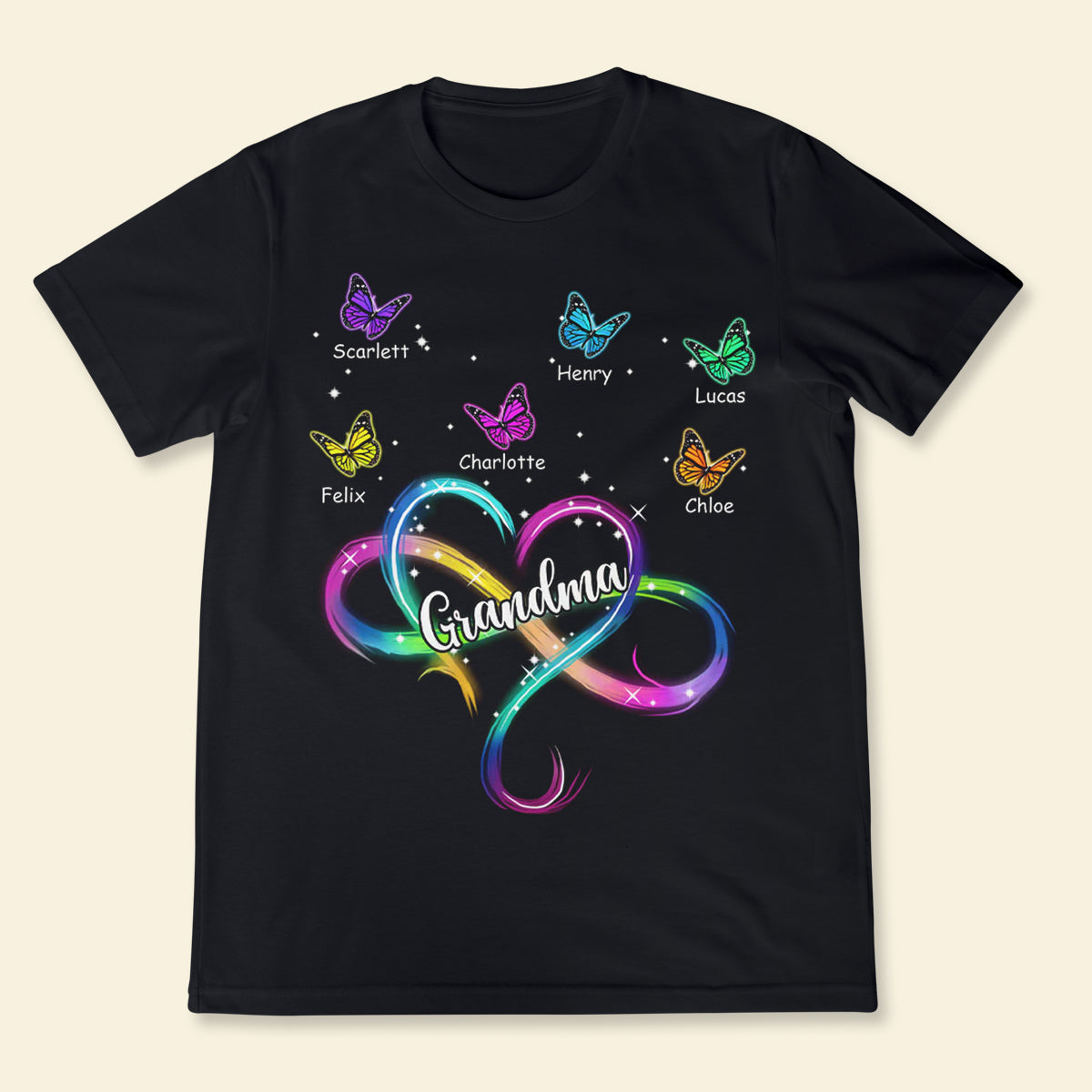 Infinity Heart Colorful Butterflies Grandma Mom - Personalized Apparel - Gift For Mom, Grandma banner3_6770c619-a6f1-41a7-bf42-4a19e7e9009c.jpg