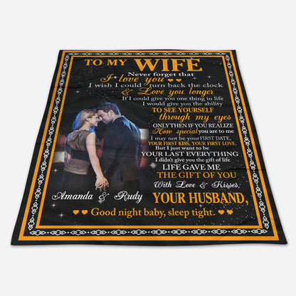 To My Wife Never Forget That I Love You Photo Upload Blanket - Gift For Wife banner3_82fd43da-9e8a-4395-8abb-9707b9645e10.jpg