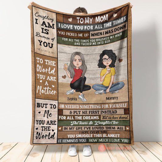 Everything I Am - Personalized Blanket - Birthday, Loving, Mother's Day Gift For Mother, Mama banner3_865f804e-5048-4322-b11c-0b178a336baa.jpg
