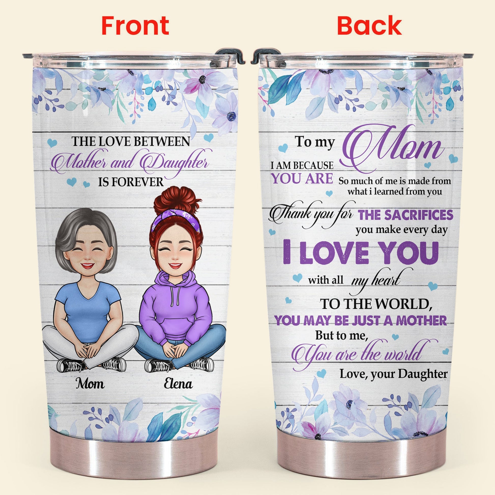 To My Mom, Love You With All My Heart - Personalized Tumbler - Gift For Mom, Mother's Day, Birthday, Loving Gift banner3_90f4a3b1-4a2c-4d93-8eb9-76e89e51a717.jpg