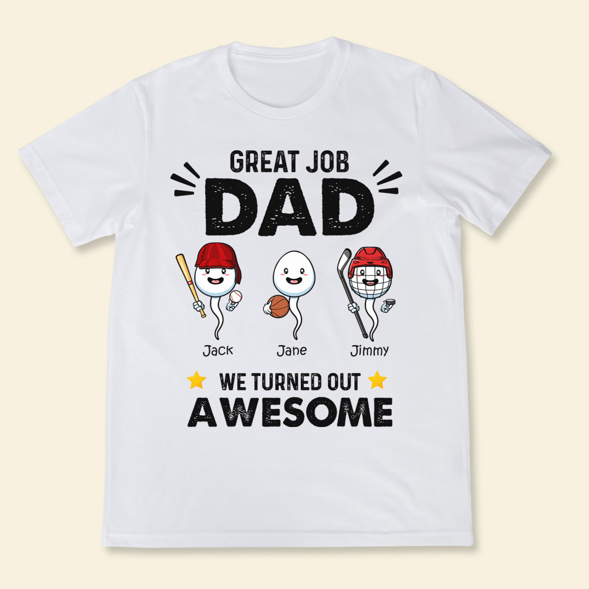 Sports Great Job Dad - Personalized Shirt - Gift For Father, Husband banner3_91355e73-e7c6-4989-acc7-3e99fa5daa57.jpg