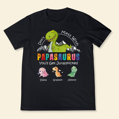 Don't Mess With Papasaurus - Personalized Apparel - Gift For Father, Dad, Grandpa, Father's Day banner3_eea83abf-07c3-493a-a209-01240cd8b8e1.jpg