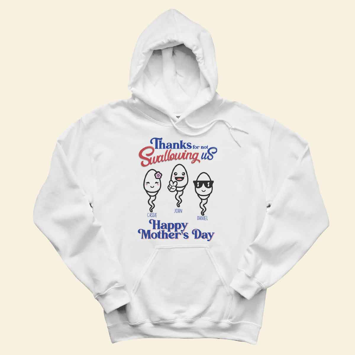 Thanks For Not Swallowing Us - Personalized Shirt - Mother's Day, Funny, Birthday Gift For Mom, Mother, Wife Apparel - Gift For Mom banner3nh_h_n_cb2dcd67-a68c-4a0f-b41d-33ab2d23321c.jpg