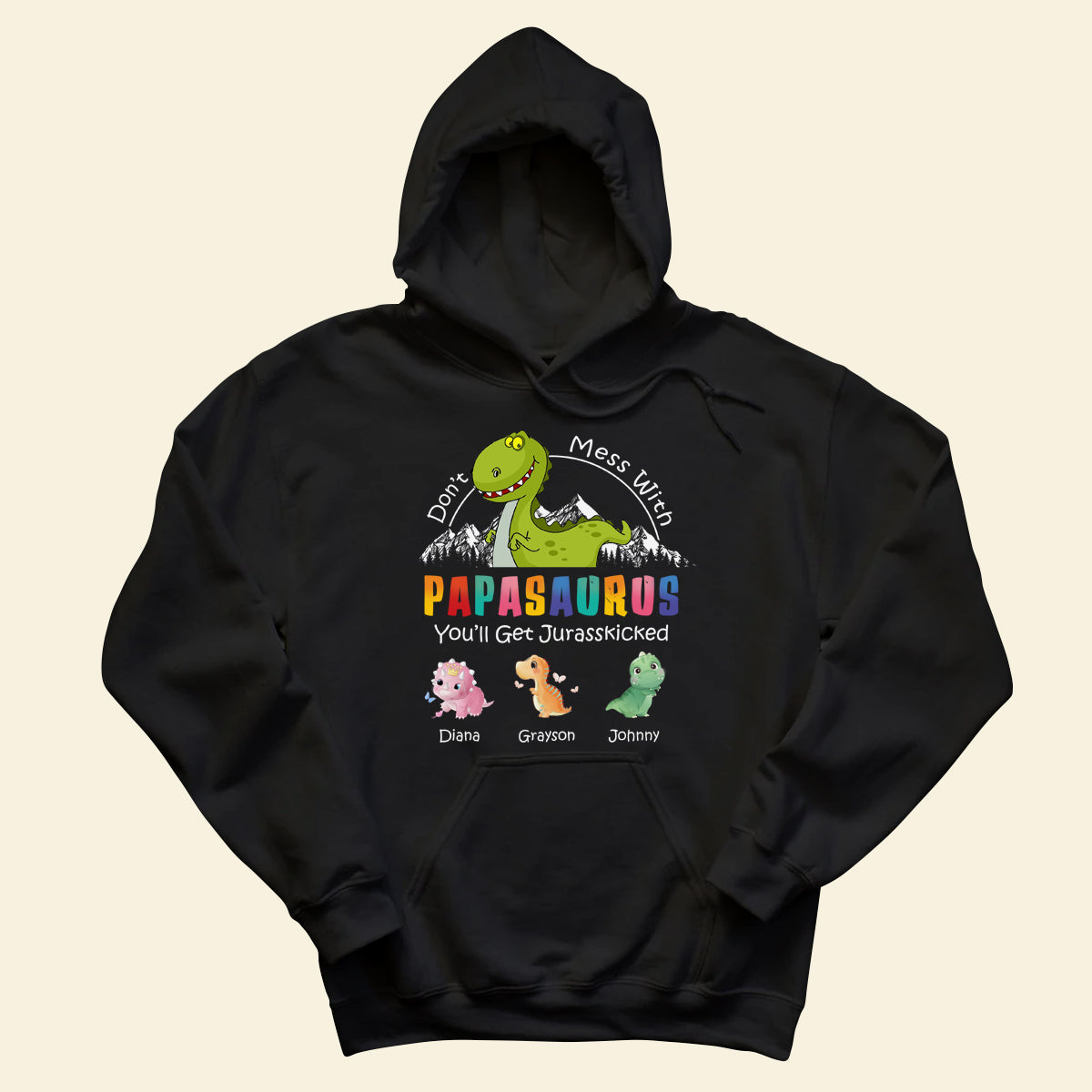 Don't Mess With Papasaurus - Personalized Apparel - Gift For Father, Dad, Grandpa, Father's Day banner4_05e497d7-b216-45da-9833-ec2c96cf0bc5.jpg