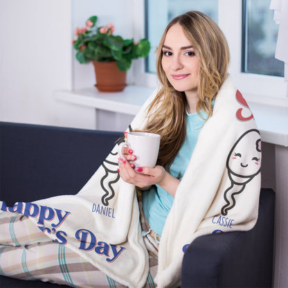 Thanks For Not Swallowing Us - Personalized Blanket - Mother's Day, Funny, Birthday Gift For Mom, Mother, Wife banner4_0c6d3438-876b-4567-acf1-4dcbc803c745.jpg