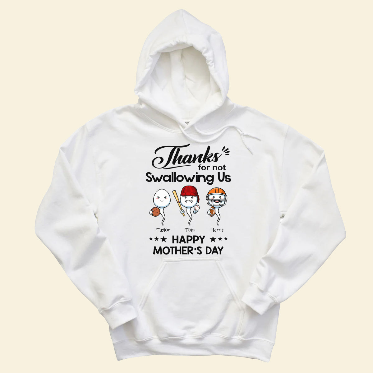 Sport Thanks For Not Swallowing Us - Personalized Shirt - Mother's Day, Funny, Birthday Gift For Mom, Mother, Wife banner4_95a0ead4-5789-43cd-8f0b-b426f6dea006.jpg