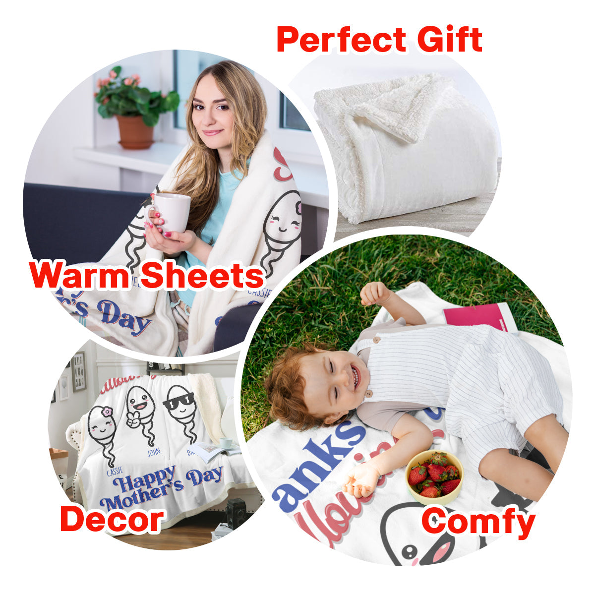 Thanks For Not Swallowing Us - Personalized Blanket - Mother's Day, Funny, Birthday Gift For Mom, Mother, Wife banner6_49a84de6-80e0-4284-8156-dc9c884475aa.jpg