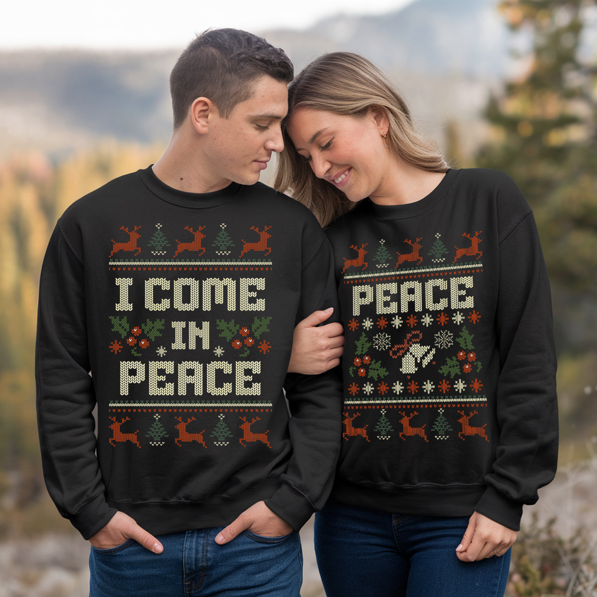Matching Couples Ugly Christmas Sweater, Ugly Adult Humor Holiday Sweater, I Come In Peace Ugly Christmas Sweater, Ugly Christmas Party banner6_9d847ea7-42cf-451a-8d6a-2a2f845a2ba1.jpg