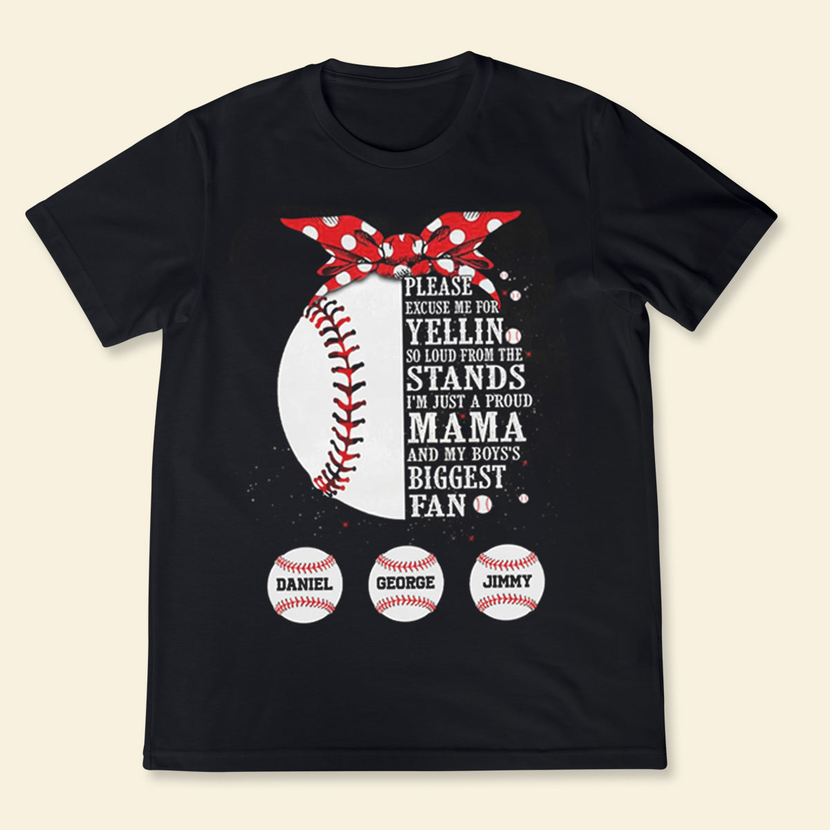 I'm Just A Proud Mama And My Son's Biggest Fan - Personalized Apparel - Gift For Mom banner7_2864f177-591c-4470-b48f-57d1e6fd3593.jpg