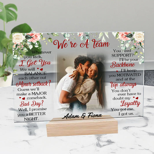 We're a Team Custom Photo Custom Shape Acrylic Plaque Gift For Couple bannerAcrylicPlaquengang-WhateverYouLack-fb.jpg