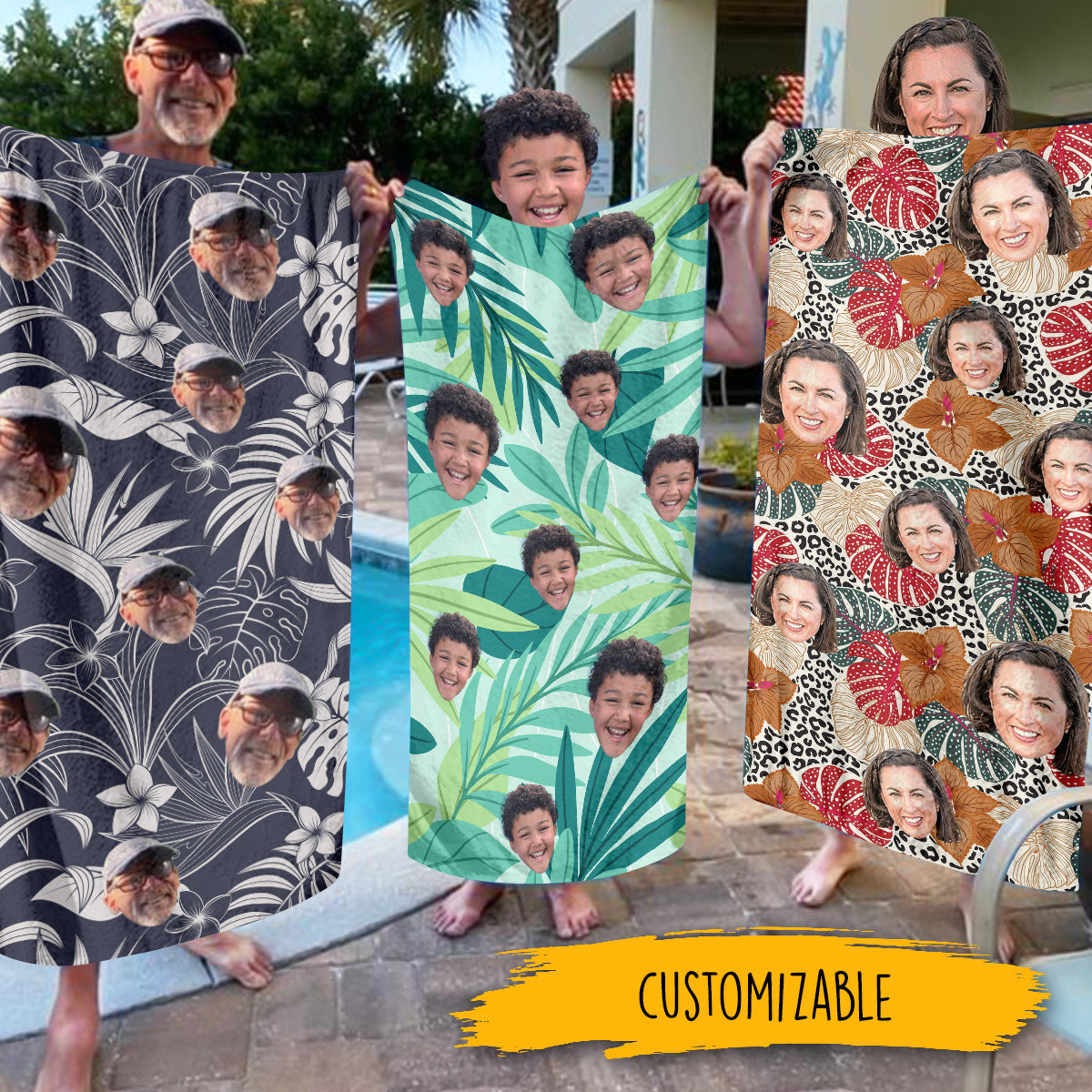 Custom Face - Personalized Beach Towel - Gift For Family Members, Friends, Summer Vacation bannerCustomFace-PersonalizedBeachTowel-GiftForFamilyMembers_Friends_SummerVacation.jpg