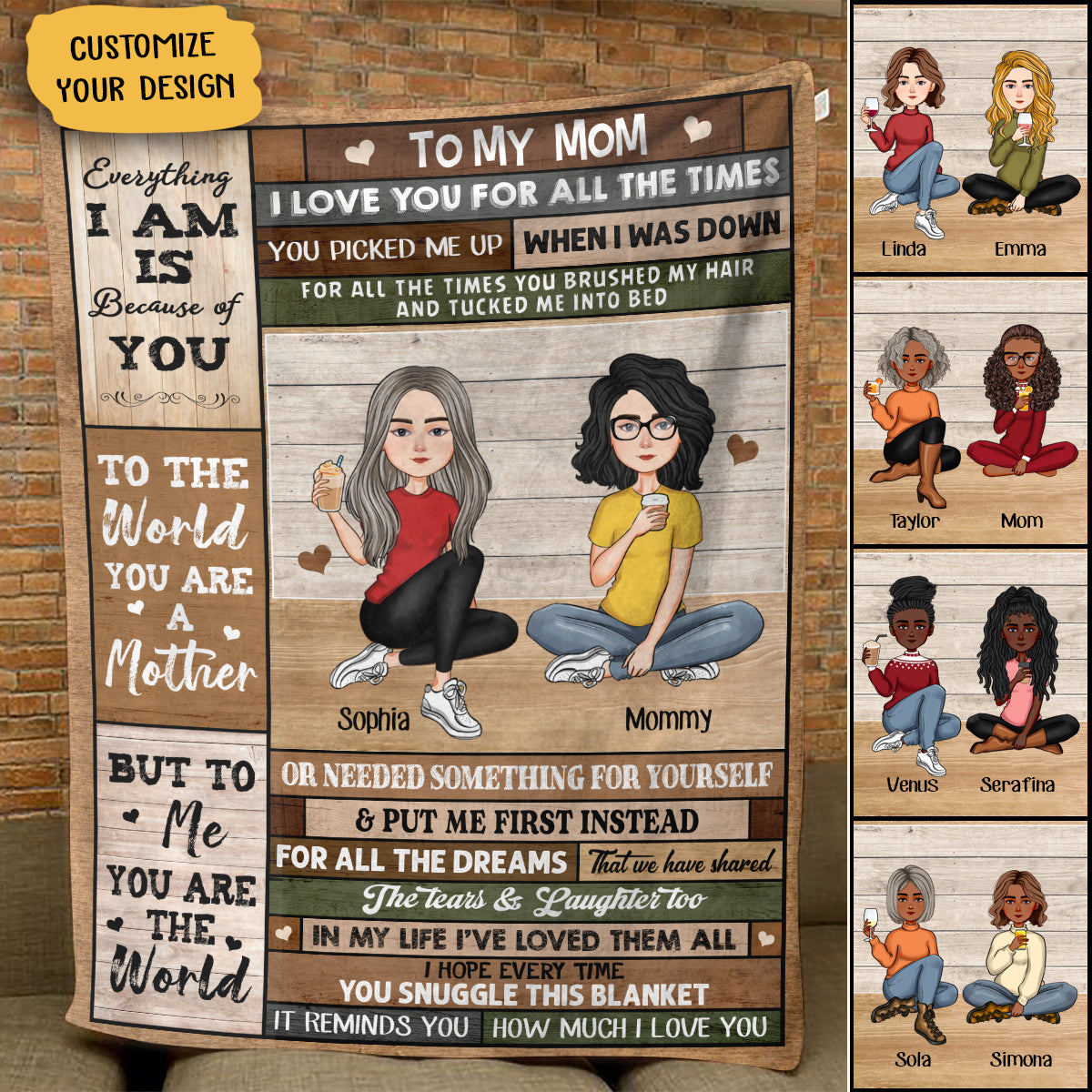 Everything I Am - Personalized Blanket - Birthday, Loving, Mother's Day Gift For Mother, Mama bannerEverythingIAm-PersonalizedBlanket-Birthday_Loving_Mother_sDayGiftForMother_Mama_0046a987-8365-4519-bec9-2d6620a38baa.jpg