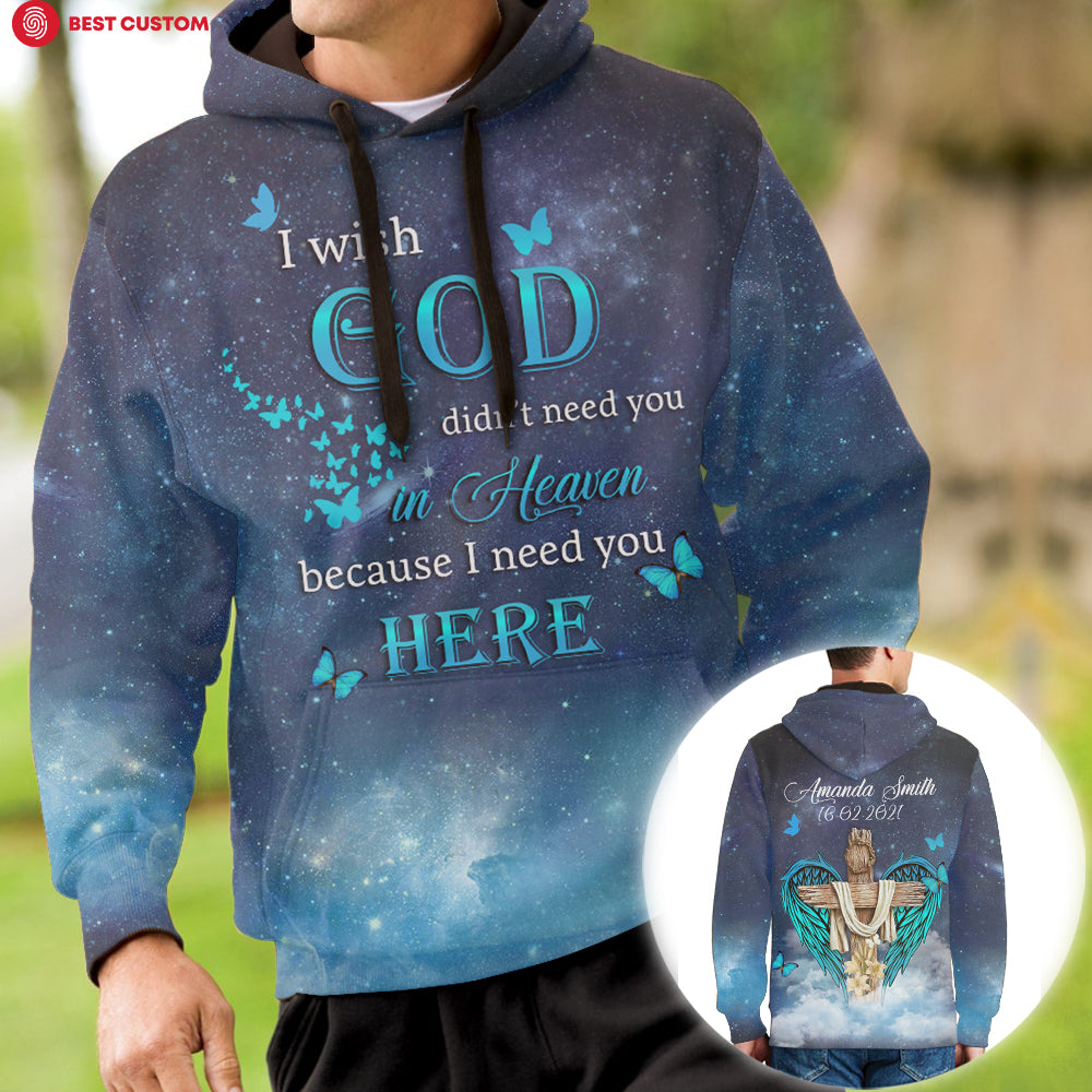 I Wish God Didn't Need You In Heaven - Personalized Photo 3D All Over Print Shirt - Memorial bannerHoodieGG_b7f54797-cc72-437a-8125-60ef64ecac4a.jpg