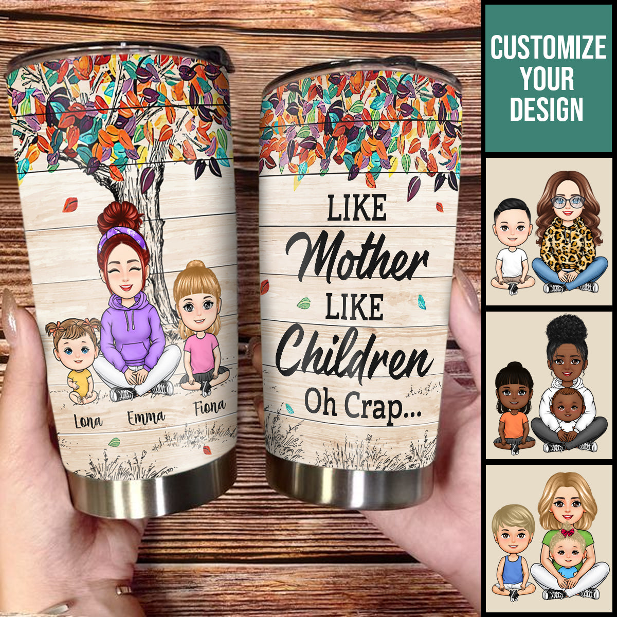 Like Mother Like Children Oh Crap - Personalized Tumbler - Gift For Mom, Grandma, Mother's Day bannerLikeMotherLikeChildrenOhCrap_b32c1e2a-91db-4d72-be7b-5d58359613ef.jpg