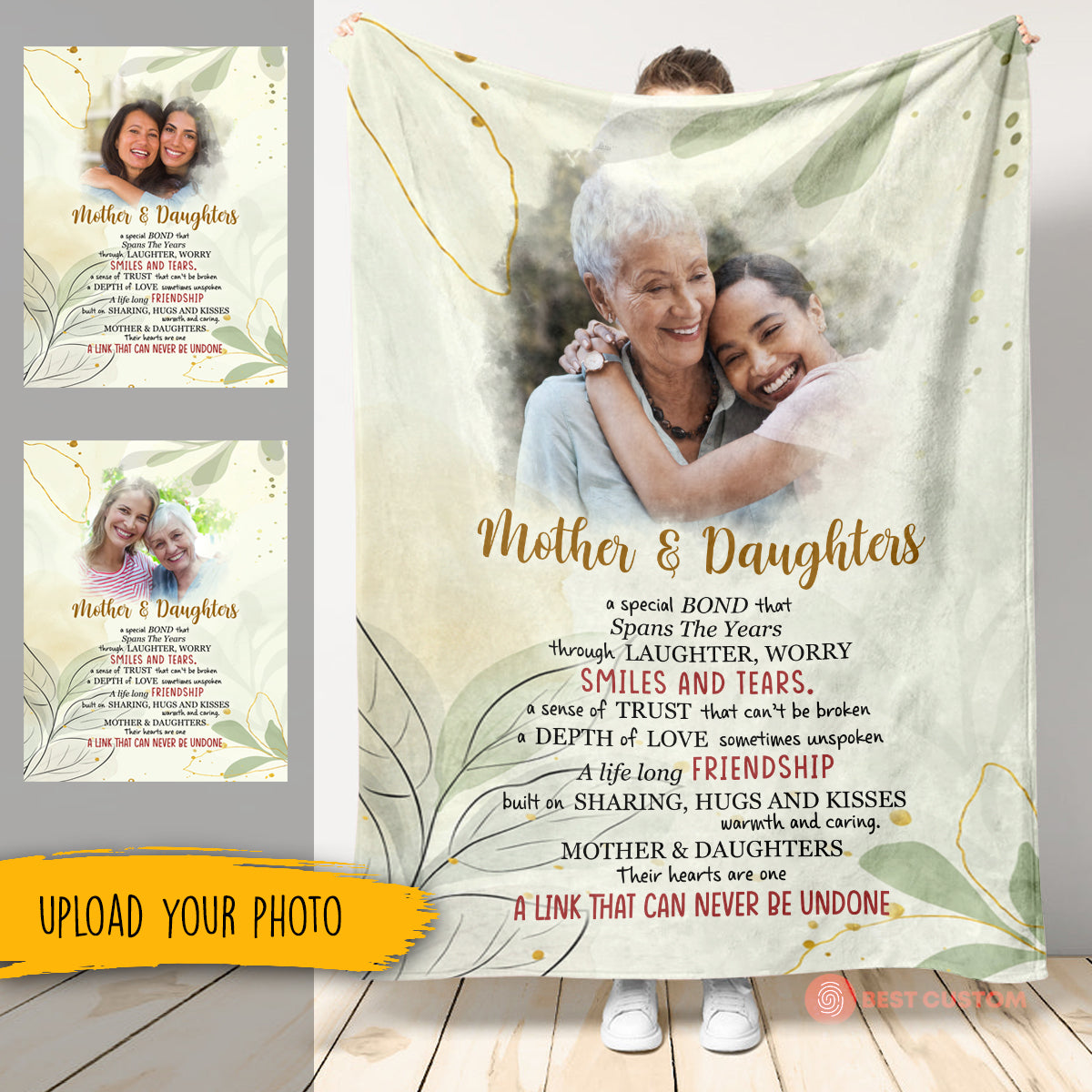 Mother And Daughter, A Life Long Friendship - Personalized Blanket - Mother's Day Gift For Mom, Mother, Mama bannerMother_DaughterASpecialBondThatSpansTheYears_56118655-6232-49a1-9d5c-404ca08dd860.jpg