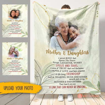 Mother And Daughter, A Life Long Friendship - Personalized Blanket - Mother's Day Gift For Mom, Mother, Mama bannerMother_DaughterASpecialBondThatSpansTheYears_56118655-6232-49a1-9d5c-404ca08dd860.jpg