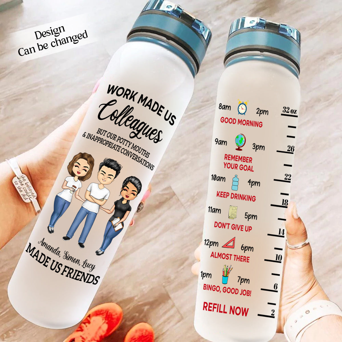 Work Made Us Colleagues Teacher - Personalized Water Tracker Bottle - Teacher bannerWTB-colleaguesteacher-fb.jpg