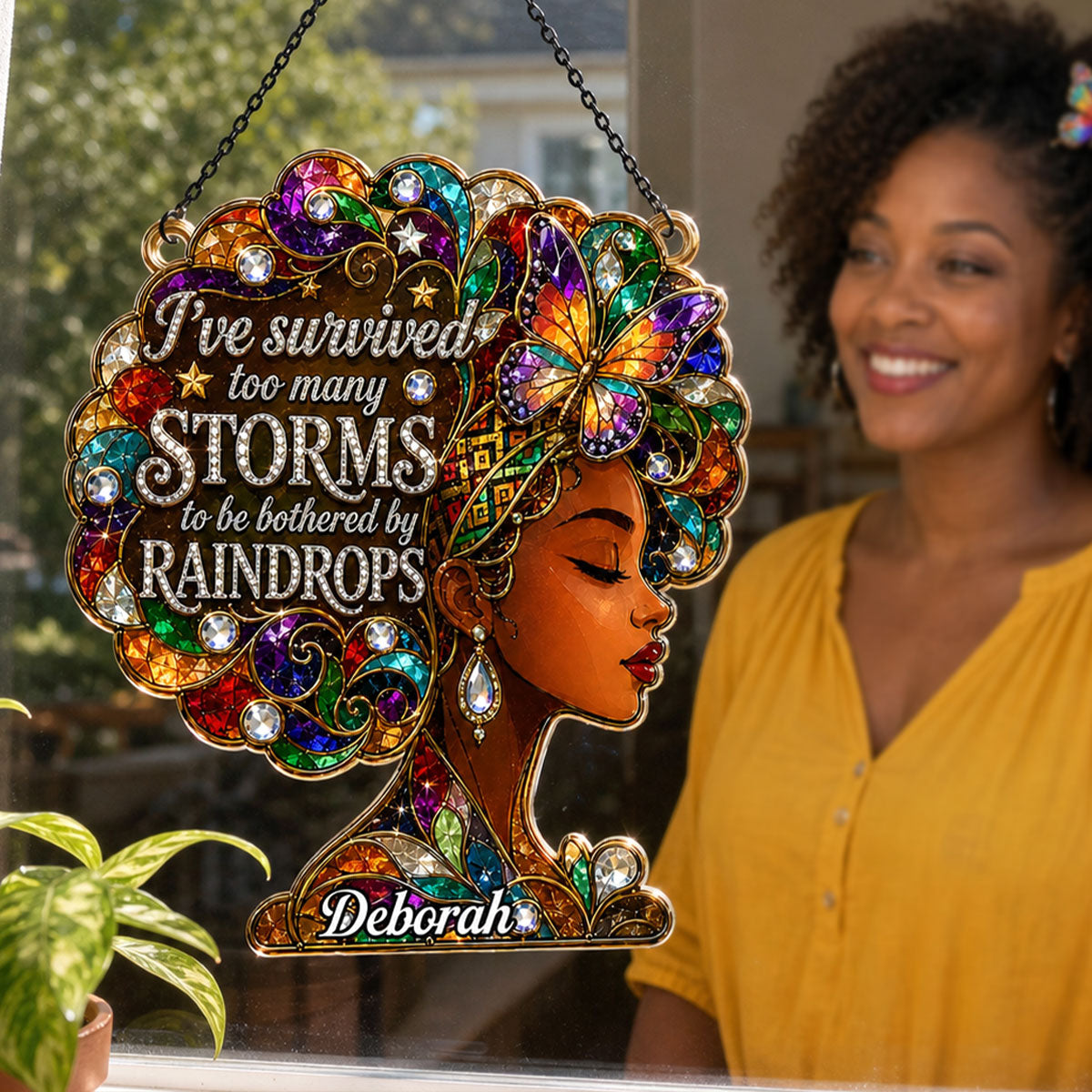 I've Survived Too Many Storms - Personalized Acrylic Suncatcher