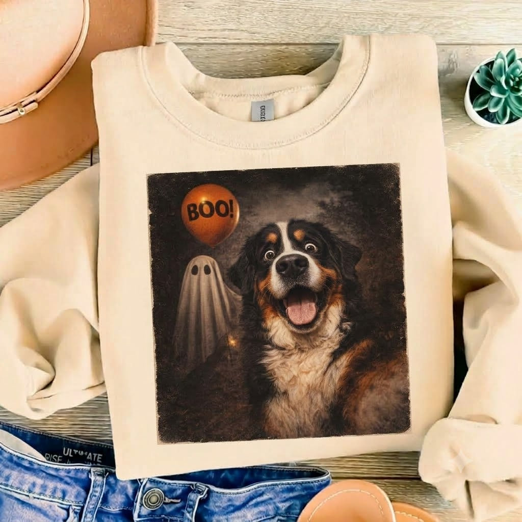 Custom Dog Cat Photo Halloween - Personalized Shirt - Trendy Vintage Spooky Tee for Pet Moms