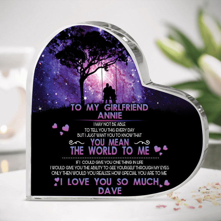 To My Girlfriend, You Mean The World To Me Personalized Heart Shaped Acrylic Plaque - Gift For Girlfriend banner_450cf7ea-fdcc-468b-92d5-fb4157e53bc2.jpg