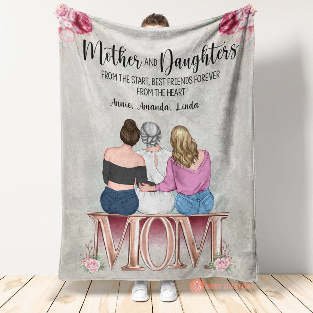 Personalized Blanket - Meaningful Gifts For Mom From Daughter - Great Gifts For Mom Birthday Mother's Day - Mother S Best Friends Forever banner_5e1bf75a-f759-48ec-b316-7b696dc4fae9.jpg