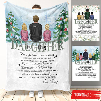 Personalized Gift For Daughter Blanket From Dad, To My Daughter , Love Dad , Floral and Christmas Style banner_a479a5aa-a9bb-471e-846f-817b00eb57b9.jpg