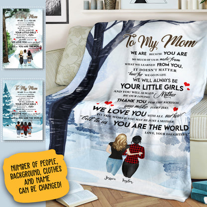 Christmas Gift You Are The World Personalized Blanket Gift For Mom banner_c778936b-5a2e-491f-ab37-4ce7cd62c291.jpg