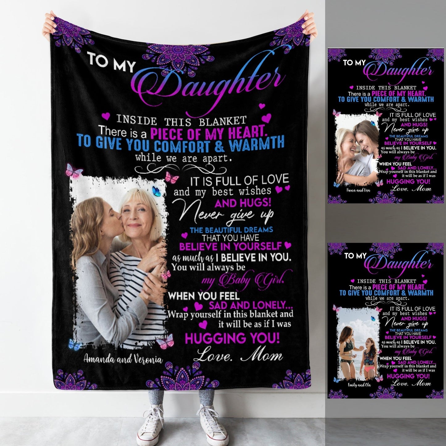 Mandala Mom Letter Butterfly Upload Photo Blanket Gift For Daughter bannerblanket_16.8_78f46e7c-e5ec-4332-a81d-7d481f5a3c14.jpg