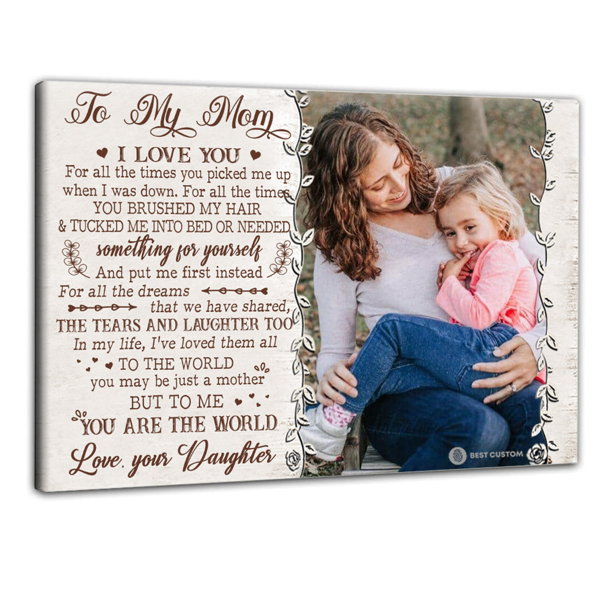 To My Mom I Love You For All A Time - Personalized Photo Canvas - Gift For Mom bannercanvas-ILoveYouForAllATime-gg.jpg