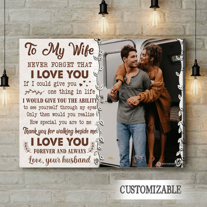 To My Wife I Love You Forever & Always - Personalized Photo Canvas - Gift For Couple bannercanvas-fb-iloveyouforever_always.jpg