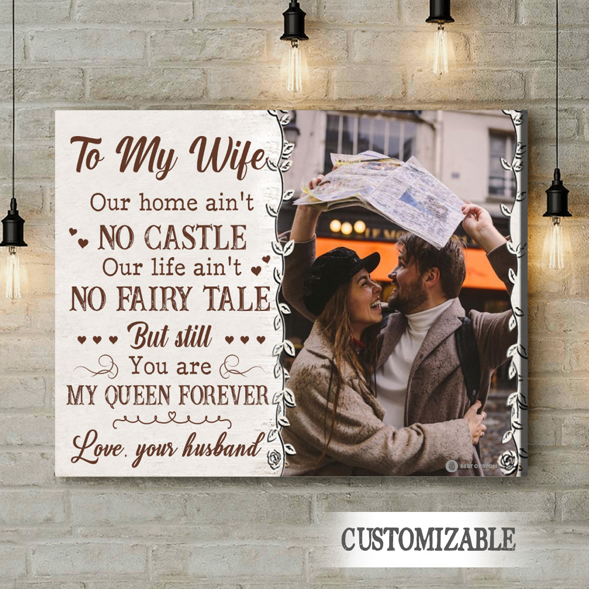 To My Wife You Are My Queen Forever - Personalized Photo Canvas - Gift For Wife bannercanvas-fb-myqueenforever.jpg