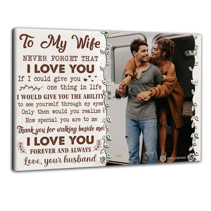 To My Wife I Love You Forever & Always - Personalized Photo Canvas - Gift For Couple bannercanvas-gg-iloveyouforever_always.jpg