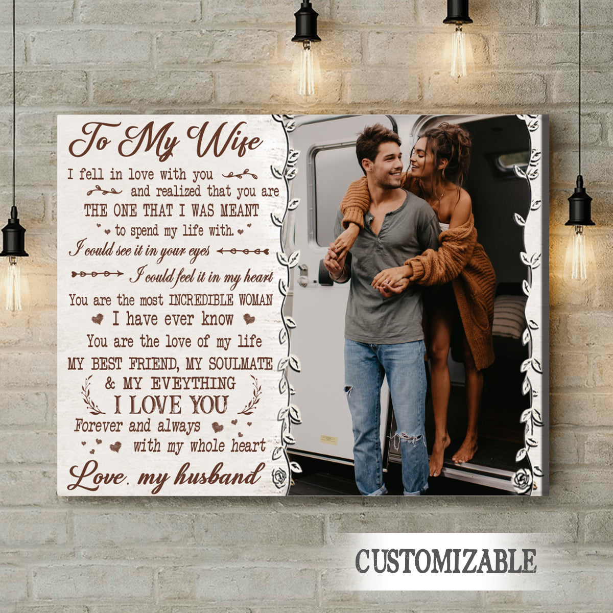 To My Wife I Fell In Love With You - Personalized Photo Canvas - Gift For Wife bannercanvas-ifellinlovewithyou-fb.jpg