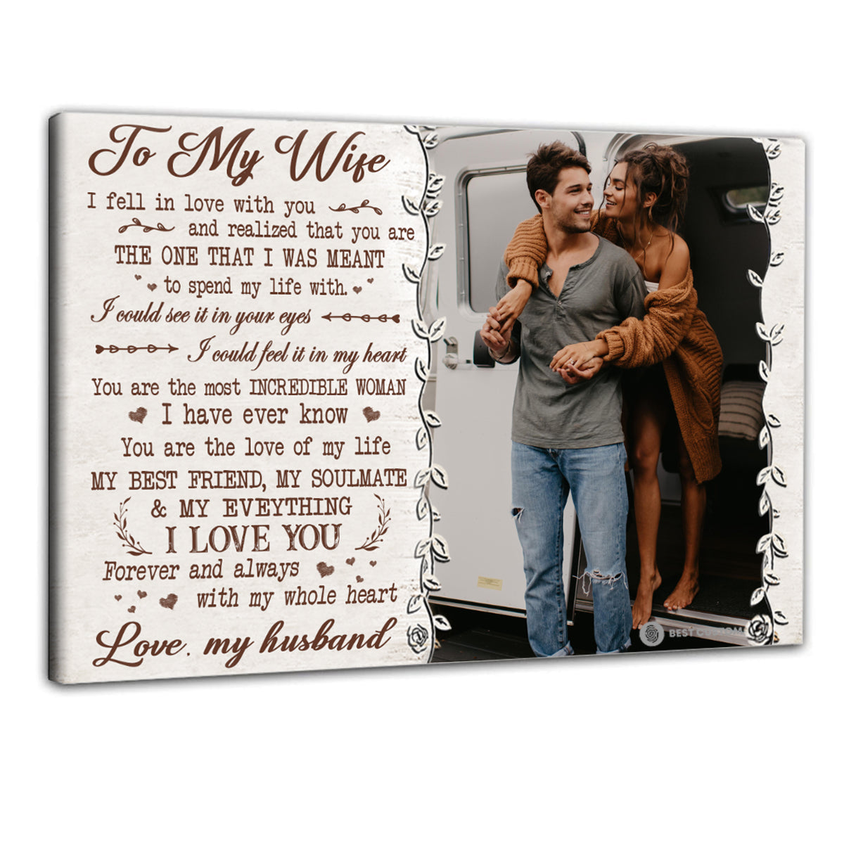To My Wife I Fell In Love With You - Personalized Photo Canvas - Gift For Wife bannercanvas-ifellinlovewithyou-gg.jpg