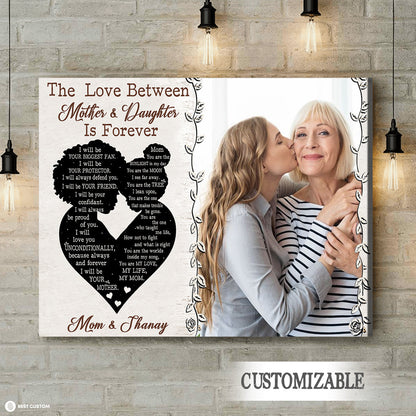 The Love Between Mother & Daughter Is Forever - Personalized Photo Canvas - Gift For Mom, Gift For Daughter bannercanvas-isforever-fb.jpg