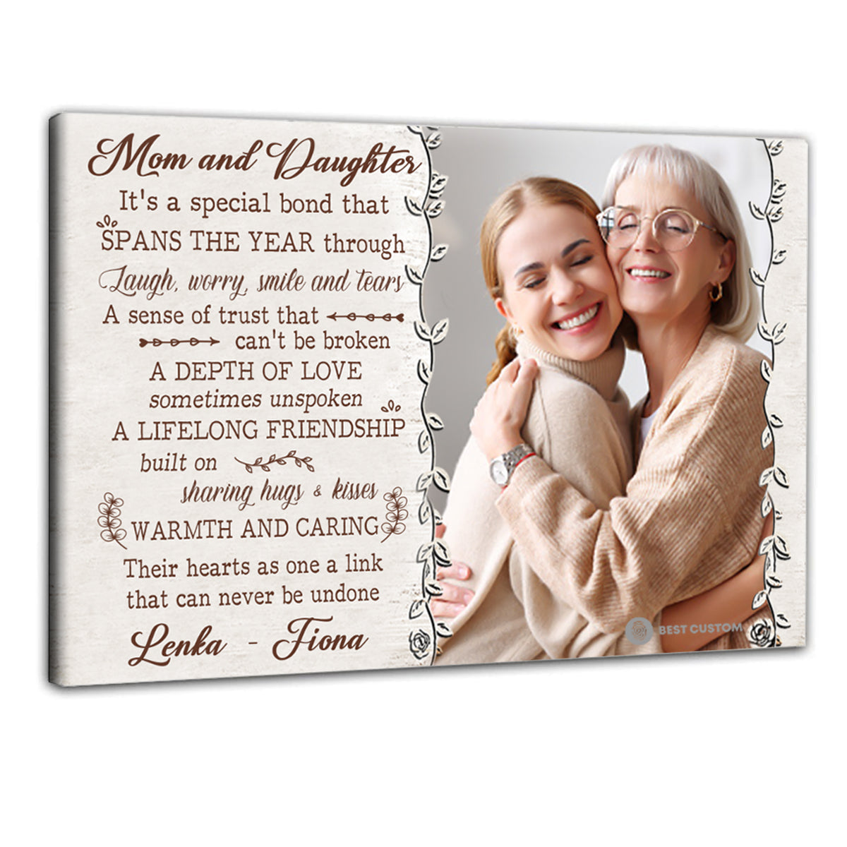 Mom an Daughter It's A Special Bond - Personalized Photo Canvas - Gift For Mom bannercanvas-it_saspecialbond-gg.jpg