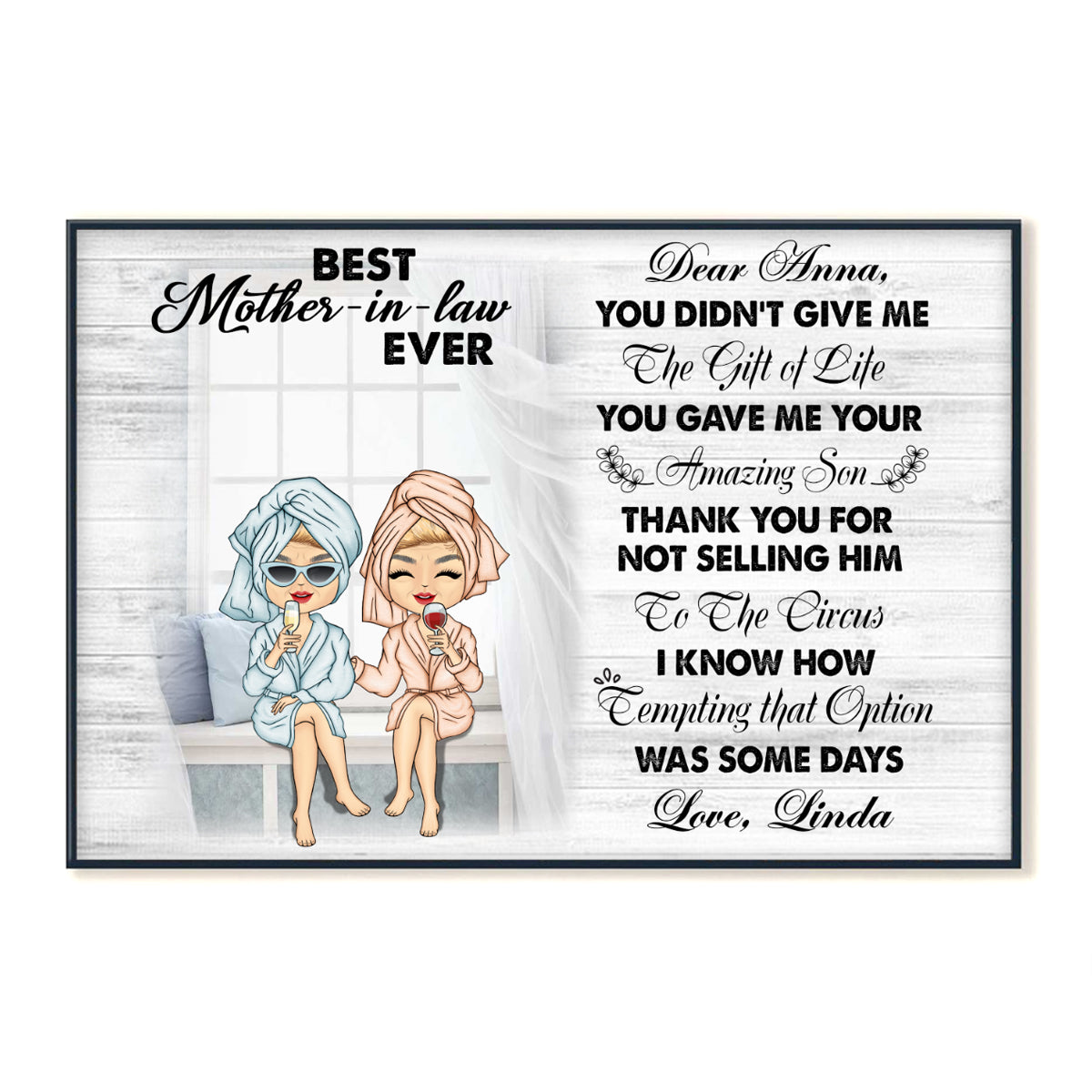 Thank You For Not Selling Him, Mother's Day Gifts For Mother In Law - Personalized Canvas - Gift for Mother-in-law bannercanvas-mother_sdaygift-gg.jpg