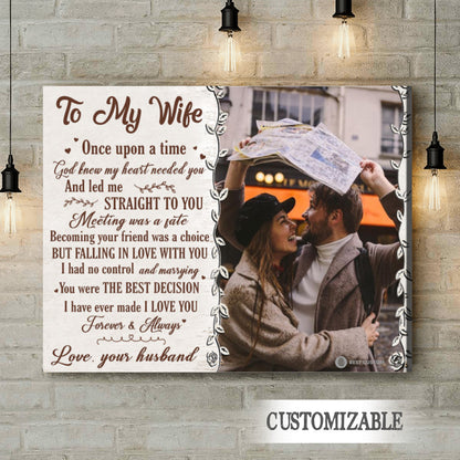 To My Wife God Knew My Heart Needed You - Personalized Photo Canvas - Gift For Couple bannercanvas-myheartneededyou-fb.jpg