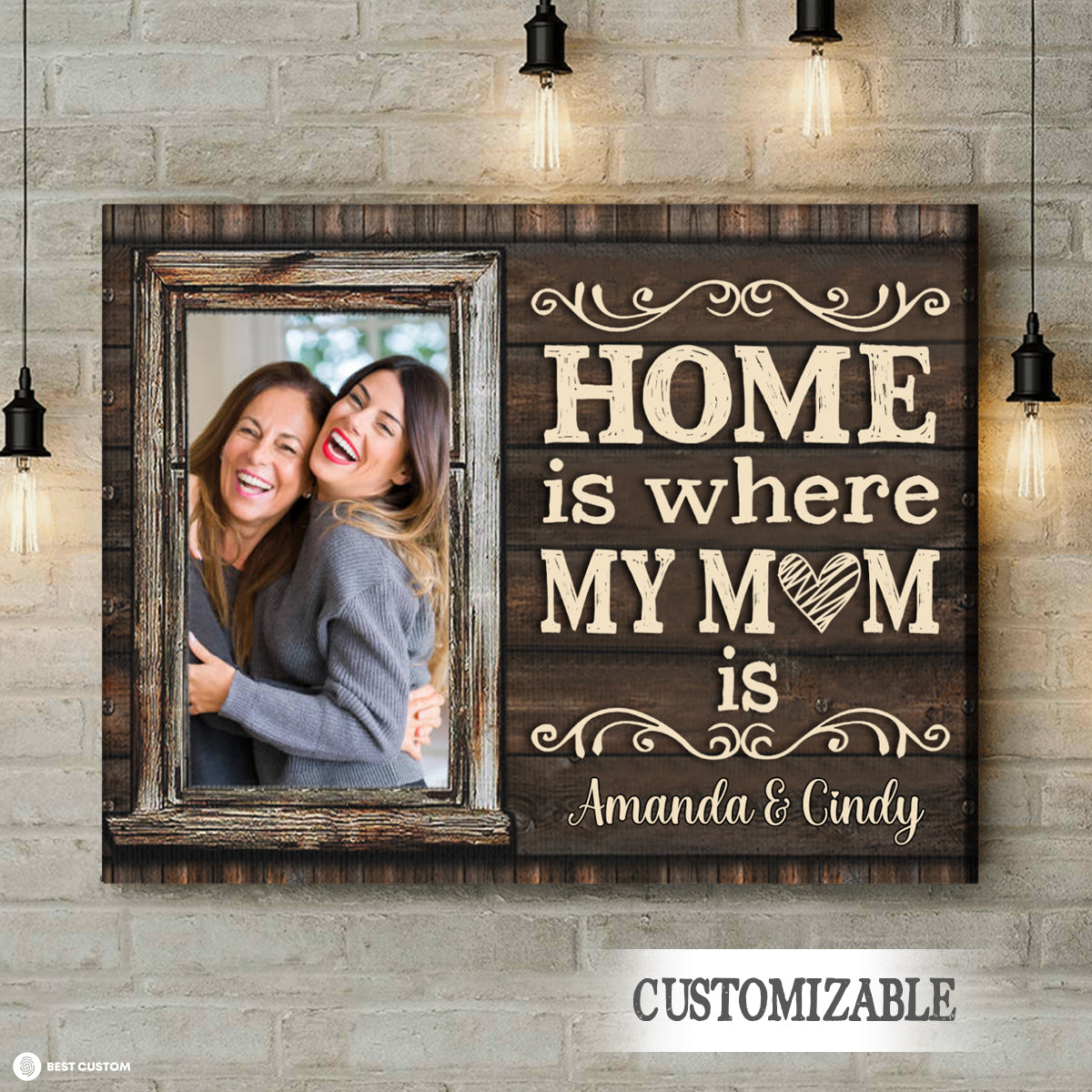Home Is Where My Mom Is - Personalized Photo Canvas - Gift For Mom bannercanvas-mymomis-fb.jpg