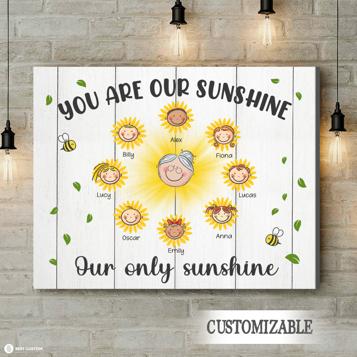 Grandma You Are Our Sunshine - Personalized Canvas - Gift For Grandma bannercanvas-oursunshine-fb.jpg