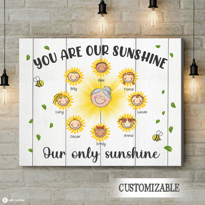 Grandma You Are Our Sunshine - Personalized Canvas - Gift For Grandma bannercanvas-oursunshine-fb.jpg