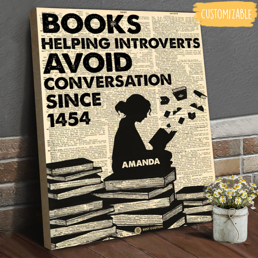 Shadow Girl Books Helping Introverts Avoid Conversation Since 1454 - Personalized Canvas - Book bannercanvas_shadowgirlbooks_9.2fb.jpg