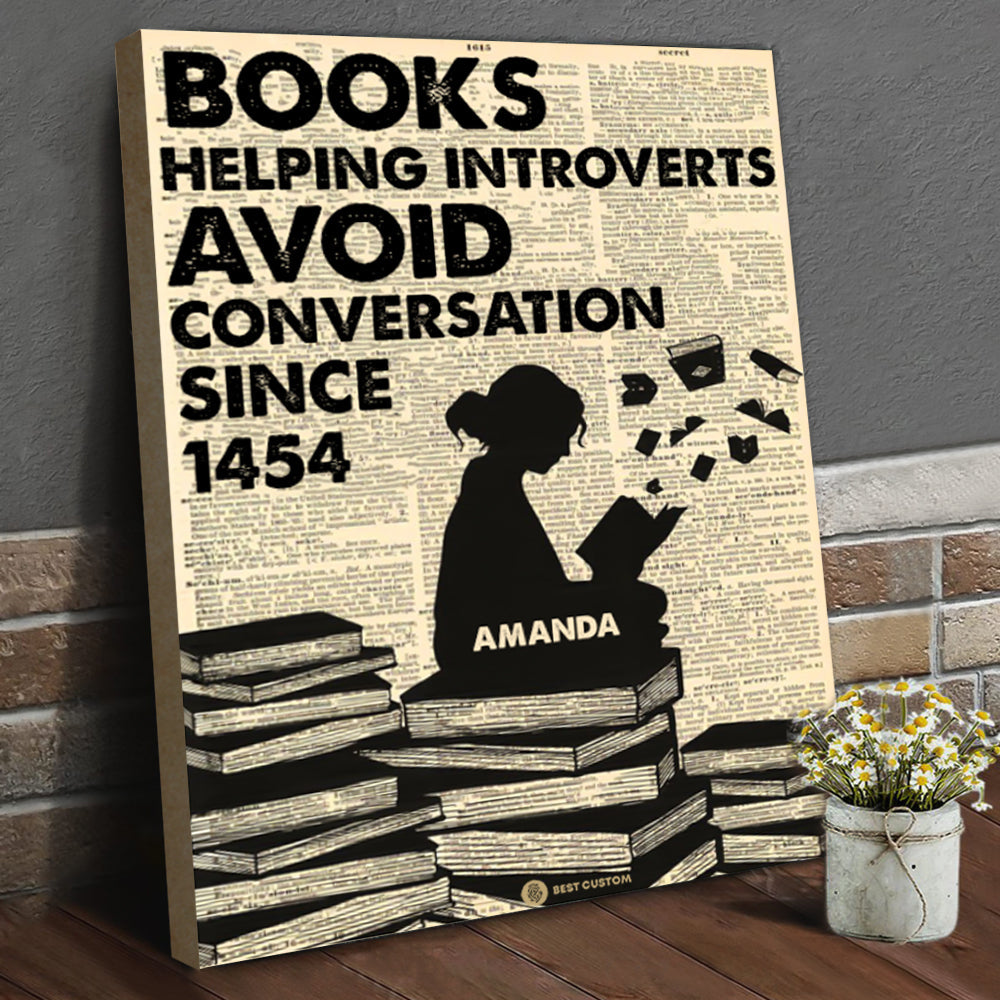 Shadow Girl Books Helping Introverts Avoid Conversation Since 1454 - Personalized Canvas - Book bannercanvas_shadowgirlbooks_9.2gg.jpg