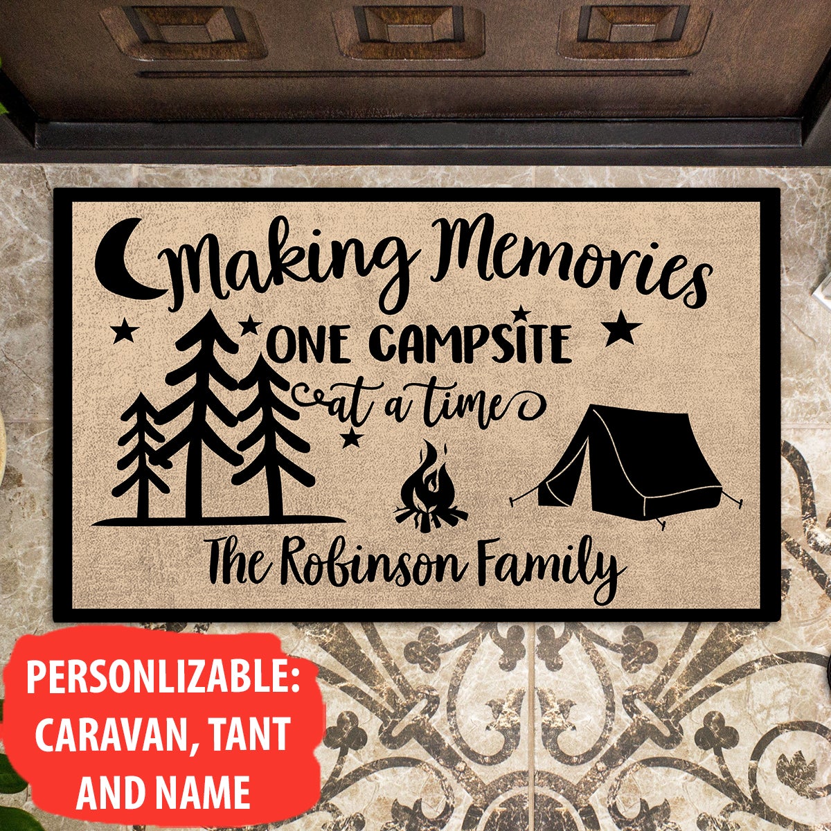 Making Memories One Campsite At A Time Personalized Doormat Camping bannerdoormat1_b24eb4b3-5330-44ca-bb9c-d67bde304ee1.jpg
