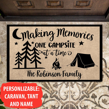 Making Memories One Campsite At A Time Personalized Doormat Camping bannerdoormat1_b24eb4b3-5330-44ca-bb9c-d67bde304ee1.jpg