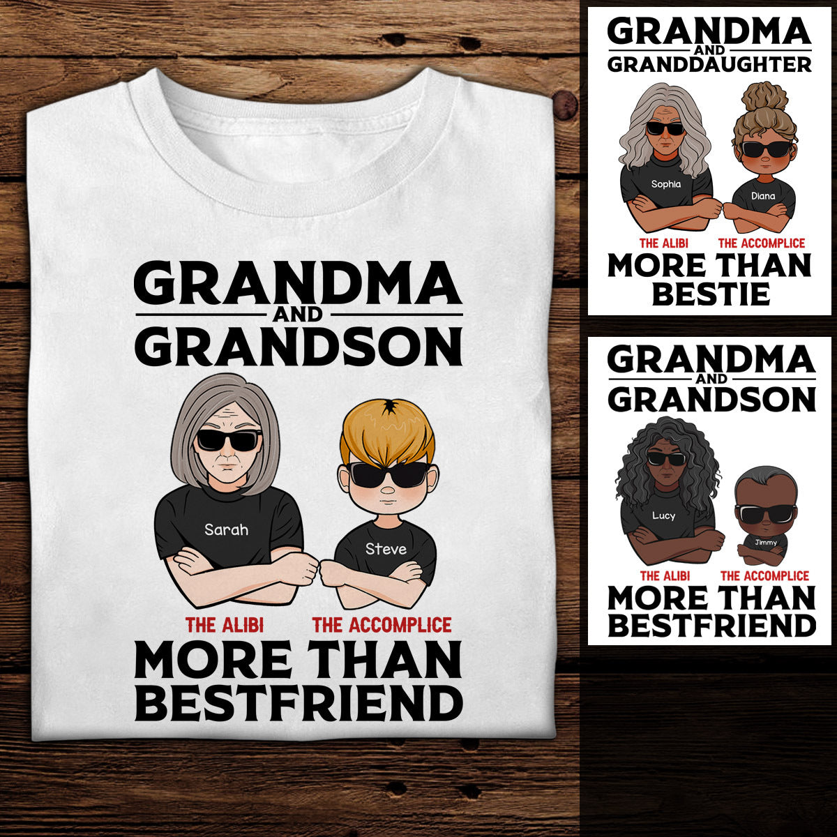 Grandma & Grandson Granddaughter Custom Apparel Gift For Grandma bannergg2.jpg